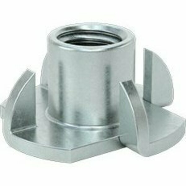 Bsc Preferred Zinc-Plated Steel Tee Nut Inserts for Wood M8 x 1.25 mm Thread Size 11 mm Installed Length, 50PK 98965A410